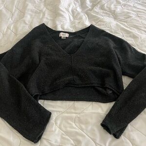 BOG Black Cropped Sweater